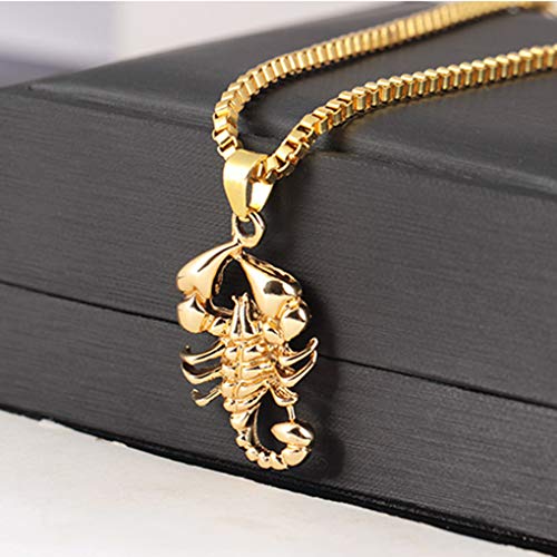 Guangcailun Cadena exagerada Retro de aleación Collar de la Forma de escorpión Colgante Collar suéteres escorpión Collar Collar suéteres para los Hombres de Las Mujeres