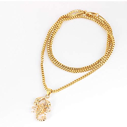 Guangcailun Cadena exagerada Retro de aleación Collar de la Forma de escorpión Colgante Collar suéteres escorpión Collar Collar suéteres para los Hombres de Las Mujeres