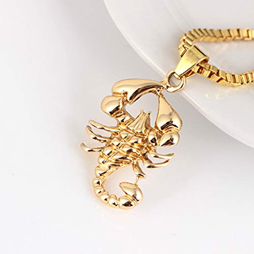 Guangcailun Cadena exagerada Retro de aleación Collar de la Forma de escorpión Colgante Collar suéteres escorpión Collar Collar suéteres para los Hombres de Las Mujeres