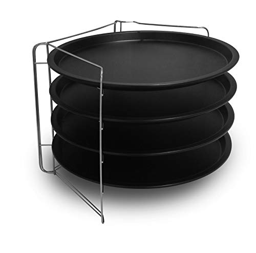 Guardini 27514RK moldes Pizza, Nero/Acciaio, Centimeters