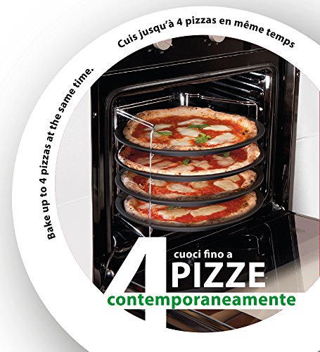 Guardini 27514RK moldes Pizza, Nero/Acciaio, Centimeters