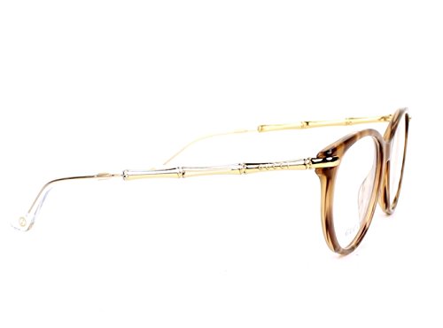Gucci Frame BWNHORN GOLD WITH DEMO LENS LENS