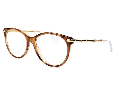 Gucci Frame BWNHORN GOLD WITH DEMO LENS LENS
