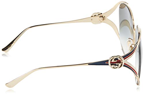 Gucci GG0225S 004 Gafas de Sol, Dorado (4/Grey), 63 para Mujer