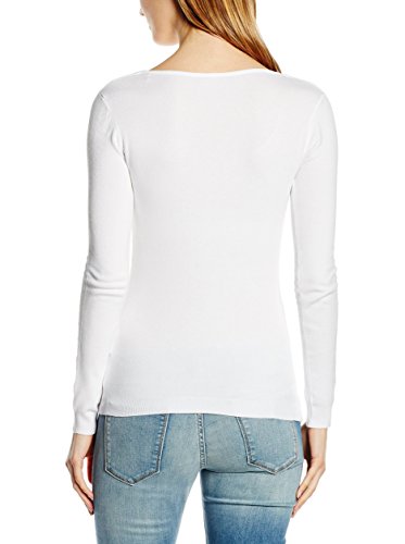 Guess LS RN Daria SWTR Camiseta térmica, Blanco, L para Mujer