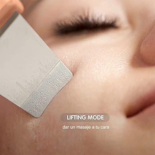 GUGUG Depurador de piel facial, depurador portátil de poros, espátula facial con 4 modos, raspador de puntos negros para limpieza profunda facial, 2 cubiertas de silicona incluidas