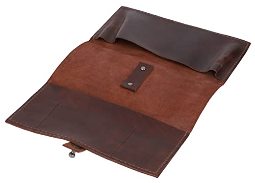 Gusti Cuero Studio Franka Bolsa de Tabaco de Liar de Piel de Vaca Estilo Vintage Retro Cartera Cigarrillos Marrón Oscuro 2T13-22-6
