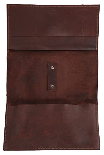 Gusti Cuero Studio Franka Bolsa de Tabaco de Liar de Piel de Vaca Estilo Vintage Retro Cartera Cigarrillos Marrón Oscuro 2T13-22-6