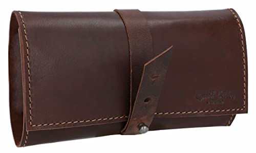 Gusti Cuero Studio Franka Bolsa de Tabaco de Liar de Piel de Vaca Estilo Vintage Retro Cartera Cigarrillos Marrón Oscuro 2T13-22-6