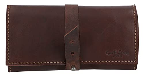 Gusti Cuero Studio Franka Bolsa de Tabaco de Liar de Piel de Vaca Estilo Vintage Retro Cartera Cigarrillos Marrón Oscuro 2T13-22-6