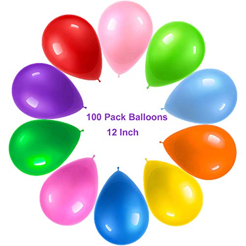 Gxhong Globos de Colores, 100 Piezas Globos de Multicolores Globos de Helio de látex Suministros de Globos para Bodas, cumpleaños, graduación y decoración de Baby Shower