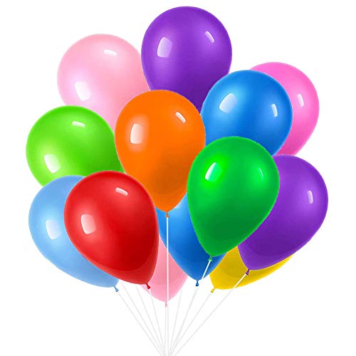 Gxhong Globos de Colores, 100 Piezas Globos de Multicolores Globos de Helio de látex Suministros de Globos para Bodas, cumpleaños, graduación y decoración de Baby Shower