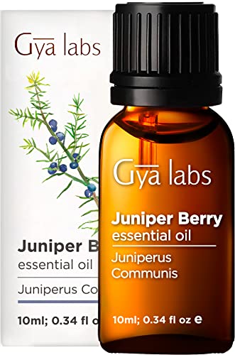 Gya Labs aceite esencial de bayas de enebro (10ml) - Aceite puro de grado terapéutico - Perfecto para aromaterapia, piel sensible y dolores musculares - Uso en difusor o sobre la piel