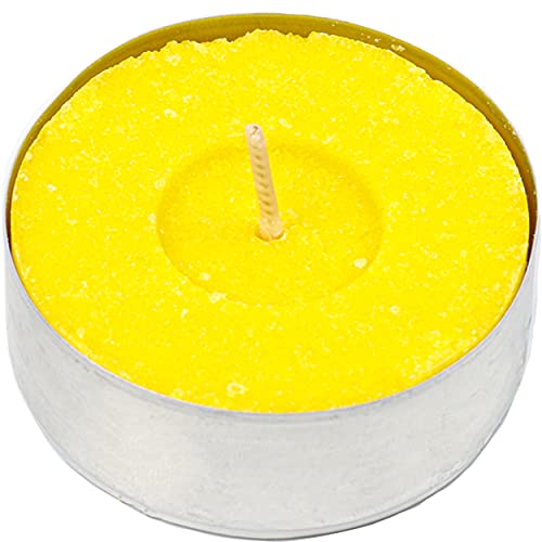H HANSEL HOME Velas de Té Citronela Grande, Tealight Citronela Perfumada Antimosquitos Velas Citronela - Pack 20 Velas, 10 Horas de Combustión