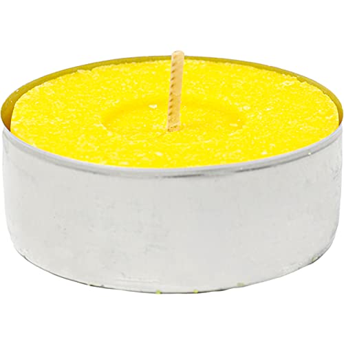 H HANSEL HOME Velas de Té Citronela Grande, Tealight Citronela Perfumada Antimosquitos Velas Citronela - Pack 20 Velas, 10 Horas de Combustión