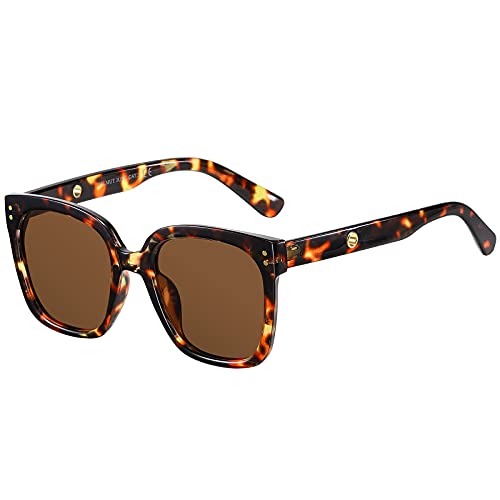 H HELMUT JUST Gafas de Sol Mujer Grandes Moda Con Montura Cuadrada Protección UV400