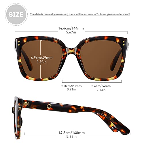 H HELMUT JUST Gafas de Sol Mujer Grandes Moda Con Montura Cuadrada Protección UV400