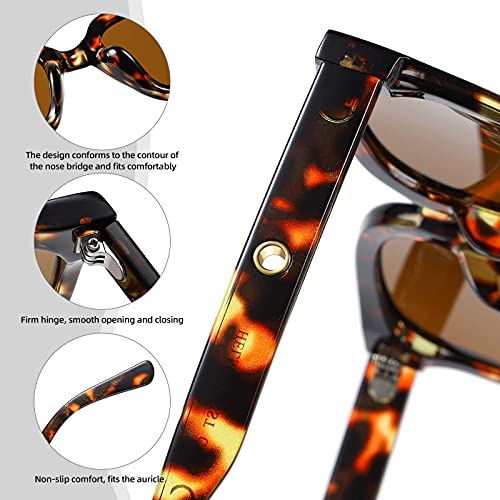 H HELMUT JUST Gafas de Sol Mujer Grandes Moda Con Montura Cuadrada Protección UV400