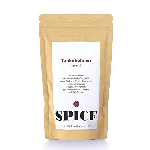 Haba tonka entera - 50g Haba tonka de Brasil, haba tonka para rallar, especia de la selva tropical, aroma: vainilla y almendra