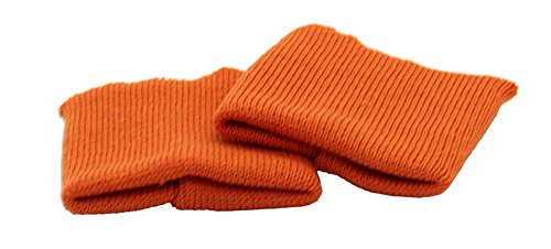Haberdashery Online 2 puños elásticos para ropa color Naranja. Ideales para rematar todas tus prendas. REF. PUNO82-ES