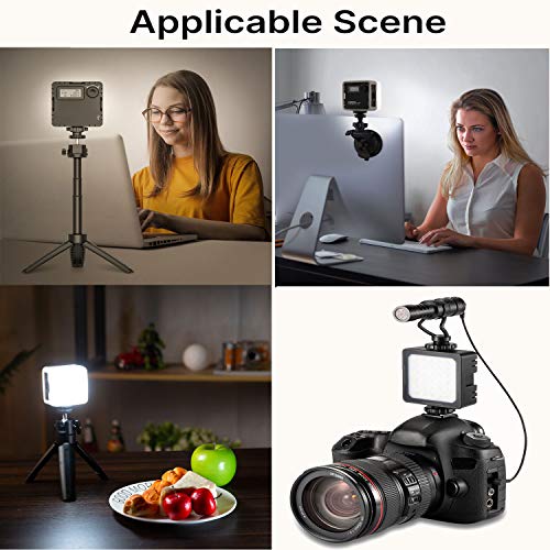 HAFOKO Iluminación Video Conferencia Kit Trabajo Remoto Zoom Llamada Luz LED Escritorio Video Smartphone Vlogging Light Cámara Vlog Iluminación Compatible con Portátil Reunión Clase en Línea Youtube