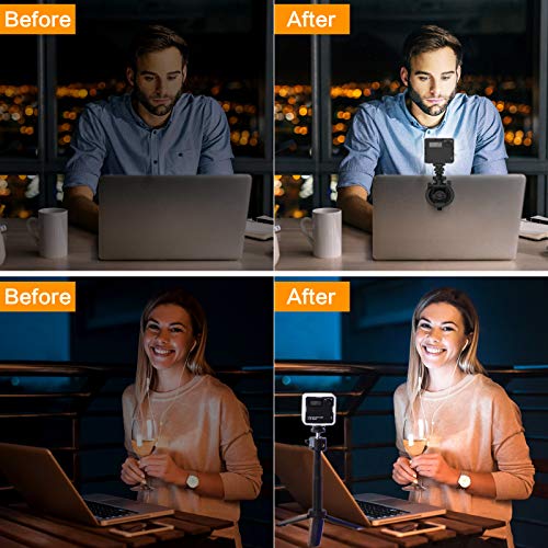 HAFOKO Iluminación Video Conferencia Kit Trabajo Remoto Zoom Llamada Luz LED Escritorio Video Smartphone Vlogging Light Cámara Vlog Iluminación Compatible con Portátil Reunión Clase en Línea Youtube
