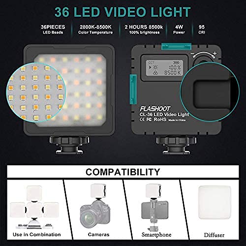 HAFOKO Iluminación Video Conferencia Kit Trabajo Remoto Zoom Llamada Luz LED Escritorio Video Smartphone Vlogging Light Cámara Vlog Iluminación Compatible con Portátil Reunión Clase en Línea Youtube