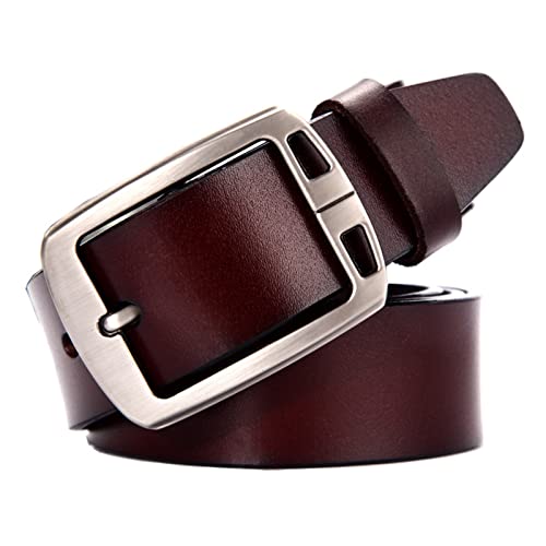HAIHUIYUAN Wwang 2021 Vaca Entera Cuero Genuino Correa de Lujo Cinturones Masculinos Ajuste for Hombres Clasificación Vintage Pin Hebilla De Cuero Jeans Cinturón