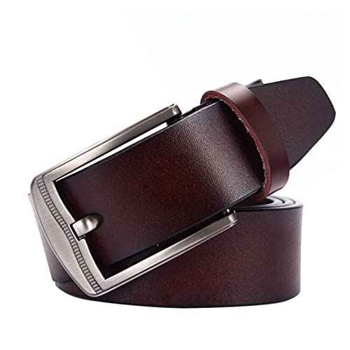 HAIHUIYUAN Wwang 2021 Vaca Entera Cuero Genuino Correa de Lujo Cinturones Masculinos Ajuste for Hombres Clasificación Vintage Pin Hebilla De Cuero Jeans Cinturón