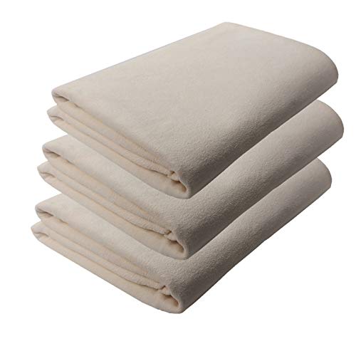 HAIMEEC Gamuza para Coche, Piel de Ciervo Genuina Super Absorbente De Secado Rápido Natural De Gamuza De Lavado De Coche Paño Accesorios (3SET (S M L))