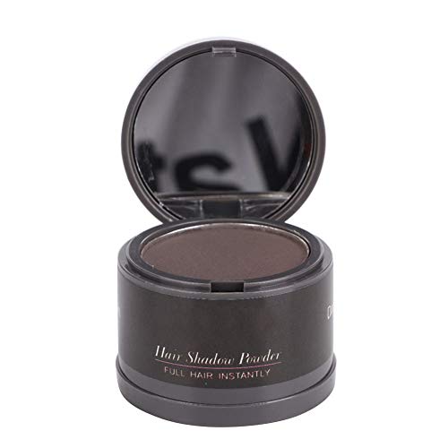 Hair Line Powder Hairline Beauty Cosmetics para rellenar el cabello fino, Hairline Shadow Powder con un soplo y espejo para mujeres y hombres.(Marron oscuro)