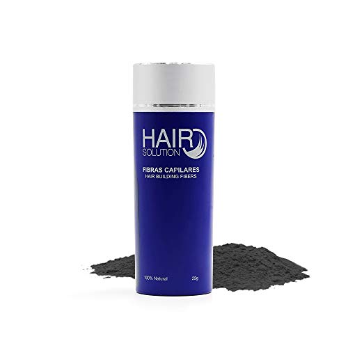HAIR SOLUTION Fibras CAPILARES Black 25GR, Negro, 25 gr