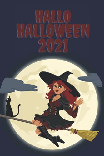 Hallo halloween 2021: Halloween Composition Notebook, Halloween Pinups, College Ruled, 100 pages, 6" x 9" (Halloween Notebooks & Journals).