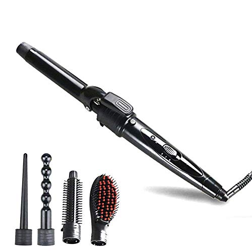 Hammer Pelo Que se encrespa Hierro, de Iones Negativos multifunción Recta Peine del Pelo, 5-en-1 Tubo reemplazable Hierro Que se encrespa, Conveniente for Todo Tipo de Estilo de Pelo, Long Hair Care