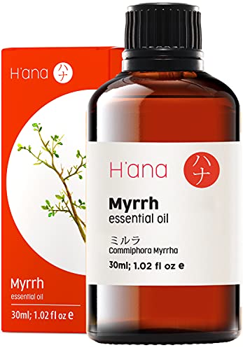 H'ana Aceite Esencial de Mirra para Meditación - Aceite de Mirra Puro para la Piel - 100 Natural Aceites Esenciales para Difusor Aromaterapia - 30ml