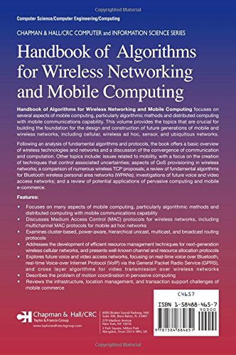Handbook of Algorithms for Wireless Networking and Mobile Computing (Chapman & Hall/CRC Computer and Information Science Series)