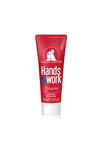 Hands@Work - Fórmula clásica - Crema hidratante de manos con glicerina para Hands@Work. La combinación de glicerina y pantenol proporciona protege contra la sequedad excesiva - 75 ml