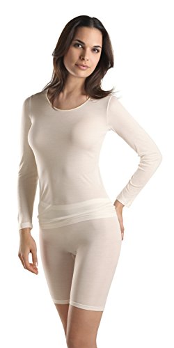 Hanro - Camiseta Interior para Mujer, Talla XS, Color Hueso (Pale Cream)