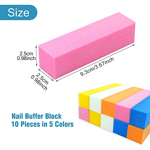 Hanyousheng Pulidor de Uñas, Taco Pulidor Uñas, Nail Buffer, Buffer Uñas, Bloque Pulidor Uñas, 10 Piezas Buffer Uñas Profesionales, Bloque de pulido de uñas para el nail buffer de Uñas Arte para Pulir