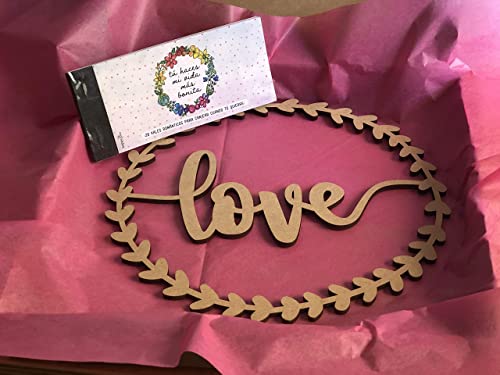 Happymots Pack Regalo San Valentin| 1 Talonario Romántico + 1 Corona de Madera de 33cmØ LOVE | Viene en una Bonita Caja Especial Enamorados | Regalos originales para San Valentin