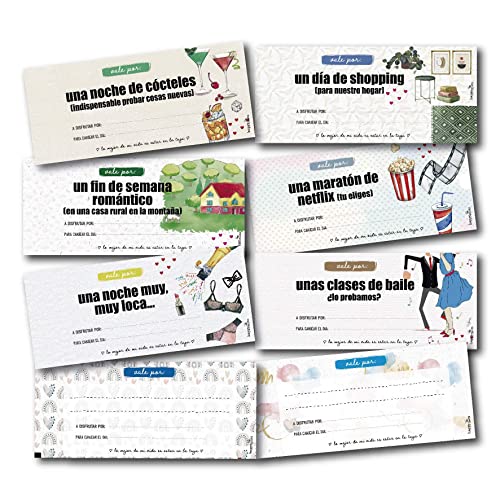Happymots Pack Regalo San Valentin| 1 Talonario Romántico + 1 Corona de Madera de 33cmØ LOVE | Viene en una Bonita Caja Especial Enamorados | Regalos originales para San Valentin