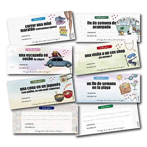 Happymots Pack Regalo San Valentin| 1 Talonario Romántico + 1 Corona de Madera de 33cmØ LOVE | Viene en una Bonita Caja Especial Enamorados | Regalos originales para San Valentin