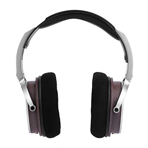 HarmonicDyne Zeus - Auriculares dinámicos de berilio de 50 mm, rendimiento de audio de alta definición con carcasa de nuez, almohadillas de terciopelo nano, cable OCC