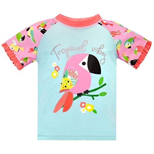 Harry Bear Bañador de Dos Piezas para niña Tucán Tropical Rosa 3-4 Años