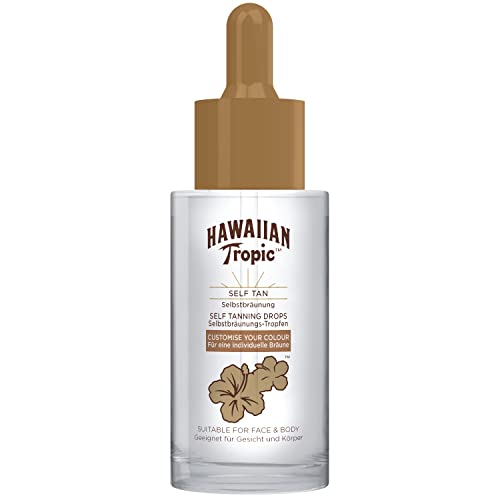 Hawaiian Tropic Gotas Autobronceadoras - Facial y Corporal, fácil aplicación, 30ml
