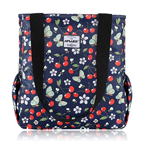 HAWEE Moda Mujer Bolsa de Hombro con Cremallera Ligera Bolso Totalizador Multicolor Bolso de Bandolera Grande Bolsa de Compras Impermeable Bolsa de Mano para Trabajo Yoga Playa Vida Diaria Escuela