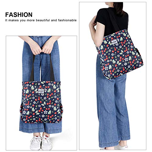 HAWEE Moda Mujer Bolsa de Hombro con Cremallera Ligera Bolso Totalizador Multicolor Bolso de Bandolera Grande Bolsa de Compras Impermeable Bolsa de Mano para Trabajo Yoga Playa Vida Diaria Escuela