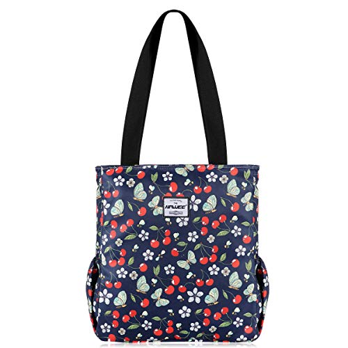 HAWEE Moda Mujer Bolsa de Hombro con Cremallera Ligera Bolso Totalizador Multicolor Bolso de Bandolera Grande Bolsa de Compras Impermeable Bolsa de Mano para Trabajo Yoga Playa Vida Diaria Escuela