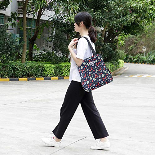 HAWEE Moda Mujer Bolsa de Hombro con Cremallera Ligera Bolso Totalizador Multicolor Bolso de Bandolera Grande Bolsa de Compras Impermeable Bolsa de Mano para Trabajo Yoga Playa Vida Diaria Escuela