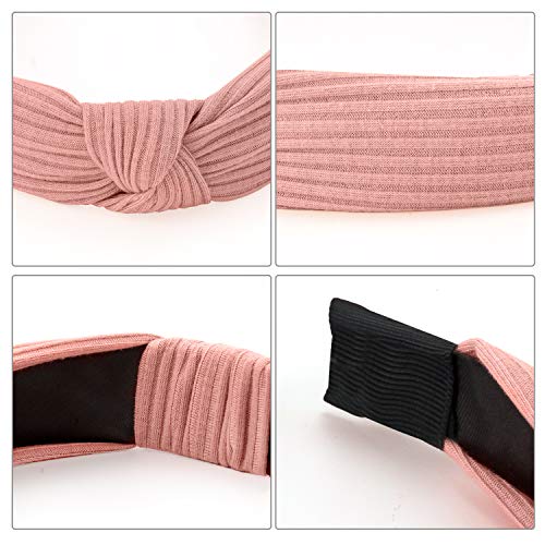 HBselect Diademas Pelo Nudo 10 Pcs,Suave Punto Turbantes Para Chica Mujer Multicolor Accesorio Pelo (set de 6 colores amarillo rosa, gris,verde rojo etc.)